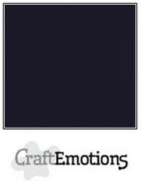 Craft Emotions 12x12 Cardstock 100 pack - Svarta Släta 