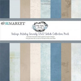 49 And Market Collection Pack 12X12 - Vintage Artistry Serenity Solids