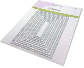CraftEmotions Big Nesting Die - Scalop Rectangles Card 