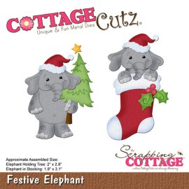 Cottage Cutz Dies - Festive Elephant
