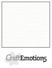 Craft Emotions Cardstock Linen 12x12 - 10 pack White
