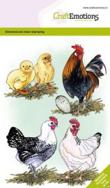 Craft Emotion Stamps - Hönor & Kycklingar