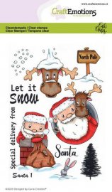 CraftEmotions clearstamps A6 - Santa 1