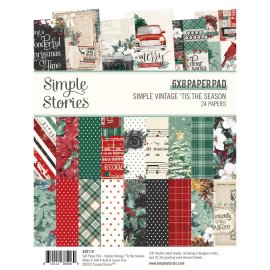 Simple Stories 6x8 Paper Pad - Simple Vintage´Tis The Season 