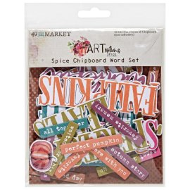 49 and Market Chipboard Word Set - ARToptions Spice 