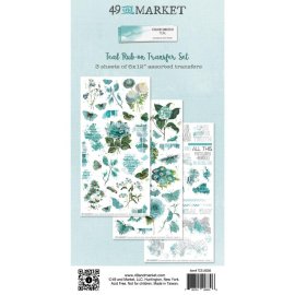 49 and Market Teal Rub-On Transfer Set