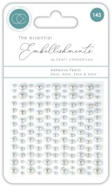 Craft Consortium Adhesive Pearls Silver