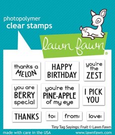 Lawn Fawn Stamps - Tiny Tag Sayings: Fruit