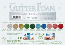 Leane Glitter Foam 1 ark A4 - Silver