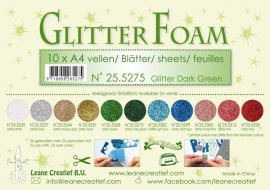 Leane Glitter Foam 1 ark A4 - Dark Green