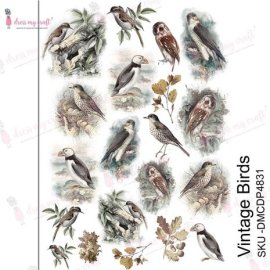 Dress My Craft Transfer Me Sheet A4 - Vintage Birds