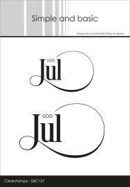 Simple and basic Clearstamp - God Jul
