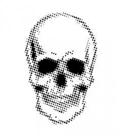 Andy Skinner Stencils Half Tone Skull