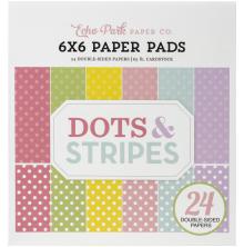 Echo Park Paper Pad 6X6 24/Pkg - Dots/Stripes Spring