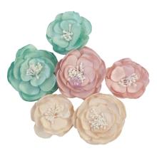 Prima With Love Mulberry Paper Flowers 6/Pkg - With Love