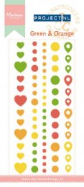 MARIANNE DESIGN Enamel Stickers - Green & Orange