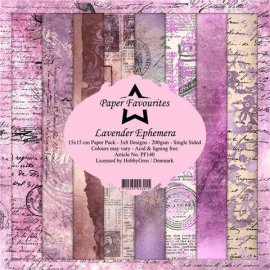 Paper Favourites Paper Pack 6x6 - Lavender Ephemera