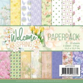  Jeanines Art Paperpad 6x6 - Welcome spring