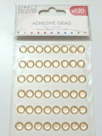 Simply Creative Adhesive Gems 10mm Gold