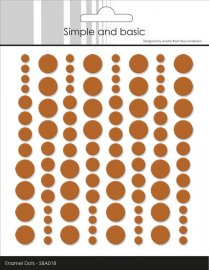 Simple and Basic Enamel Dots Cognac 96 pcs