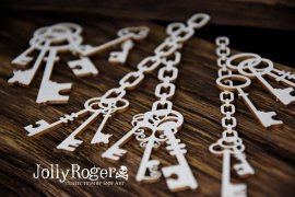 Chipboard - Jolly Roger Keys and Chains