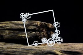 Chipboard - Industrial Factory Square cogs frame
