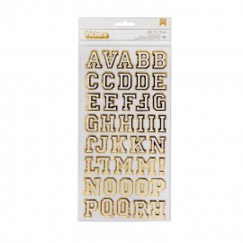 American Crafts- Thickers chipboard gold foil 2pcs