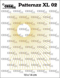 Crealies Patternzz XL Sun in stitching line