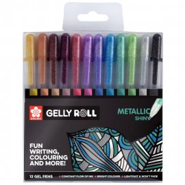 Sakura Gelly roll gel pen - Metallic shiny 12pieces