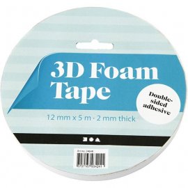 3D foam tape 5 meter - 12x2mm
