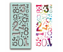 Polkadoodles Stencil - Number Collage