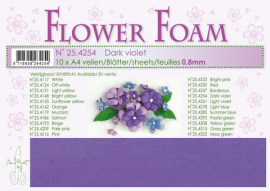 1 ark Leane Flower Foam A4 0,8mm - Dark Violet