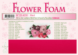 1 ark Leane Flower Foam A4 0,8mm - Red