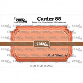 Crealies - Cardzz Mini Slimline H ticket with double stitch
