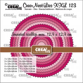 Crealies - Crea-Nest-Lies XXL Circles with inverted scallop