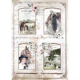 Stamperia Rice Paper Sheet A4 - Romantic Horses