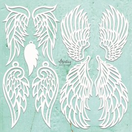 Mintay Papers Chipboard - Angel Wings set