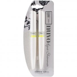 NUVO Aqua Pen - Glitter Gloss Silver 2 pack