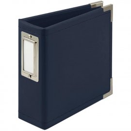 We R Classic Leather D-Ring Instagram Album - Navy
