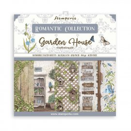 Stamperia Paper Pad 8X8 - Romantic Garden House