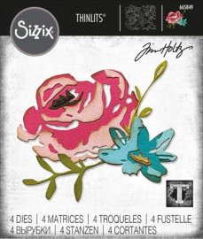 Sizzix/Tim Holtz Dies - Brushstroke Flowers 4