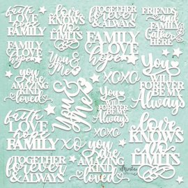 MIntay Papers Chipboard 12x12 - Quotes set