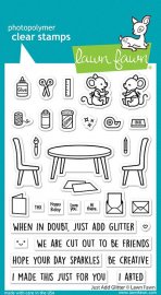Lawn Fawn Clear Stamps- Just Add Glitter