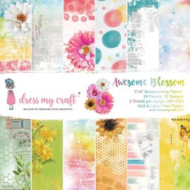 Dress My Craft Paper Pad 6X6 - Awesome Blossom