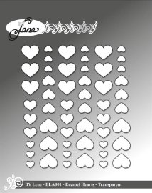 BY Lene Enamel Hearts - Transparent 