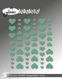 BY Lene Enamel Hearts - Green