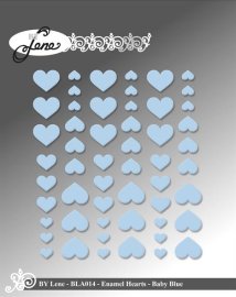 BY Lene Enamel Hearts - Baby Blue