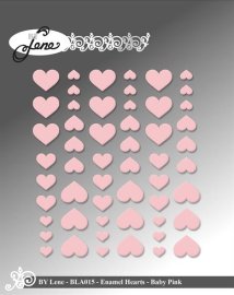 BY Lene Enamel Hearts - Baby Pink