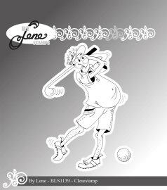 By Lene Clearstamps - Funny Golf Player 