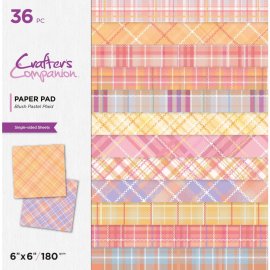 Crafters Companion 6x6 Paper Pad - Blush Pastel Plaid